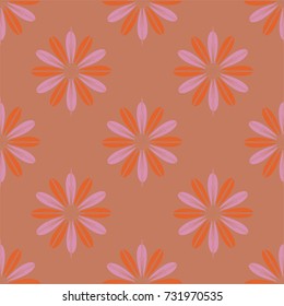 New color seamless pattern with many flower.