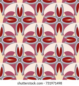 New color seamless pattern with many flower.
