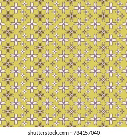 New color seamless pattern with many flower.