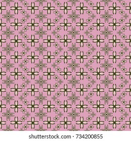 New color seamless pattern with many flower.
