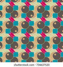 New color seamless pattern with many flower.