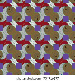 New color seamless pattern with many flower.