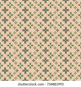 New color seamless pattern with many flower.
