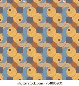 New color seamless pattern with many flower.