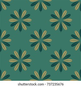 New color seamless pattern with many flower.
