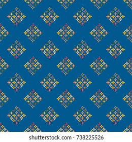 New color seamless pattern with many flower.