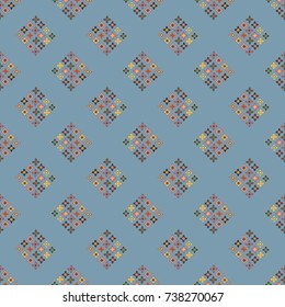 New color seamless pattern with many flower.