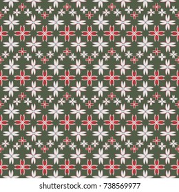 New color seamless pattern with many flower.