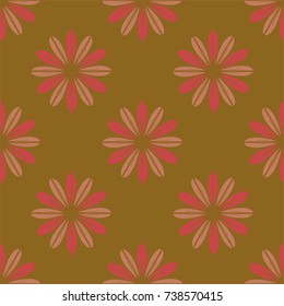 New color seamless pattern with many flower.