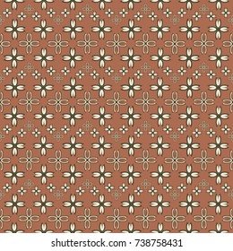 New color seamless pattern with many flower.