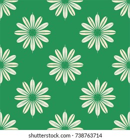 New color seamless pattern with many flower.