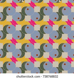 New color seamless pattern with many flower.