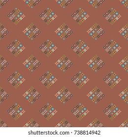 New color seamless pattern with many flower.