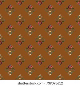 New color seamless pattern with many flower.