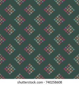 New color seamless pattern with many flower.