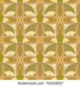 New color seamless pattern with many flower.