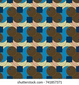 New color seamless pattern with many flower.