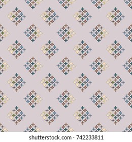 New color seamless pattern with many flower.