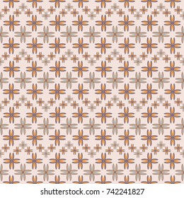 New color seamless pattern with many flower.