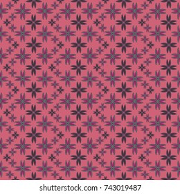 New color seamless pattern with many flower.