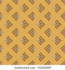 New color seamless pattern with many flower.