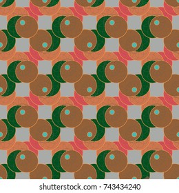 New color seamless pattern with many flower.
