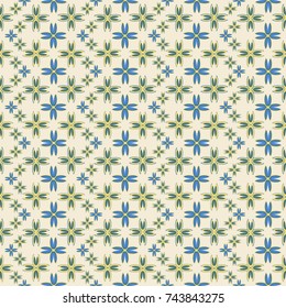 New color seamless pattern with many flower.