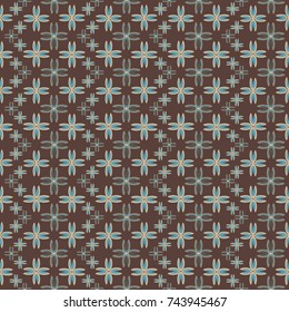 New color seamless pattern with many flower.