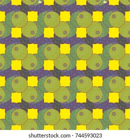 New color seamless pattern with many flower.