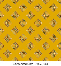 New color seamless pattern with many flower.
