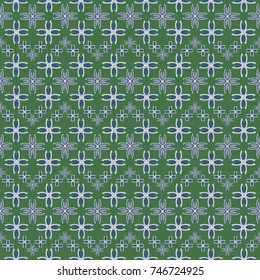 New color seamless pattern with many flower.