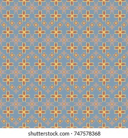 New color seamless pattern with many flower.