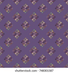 New color seamless pattern with many flower.