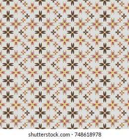 New color seamless pattern with many flower.