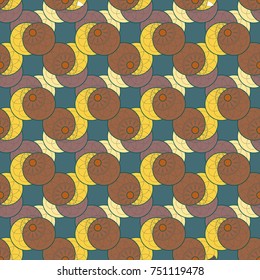 New color seamless pattern with many flower.