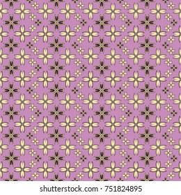 New color seamless pattern with many flower.