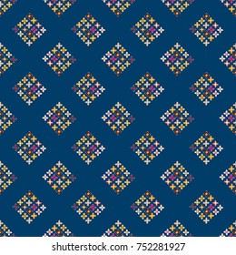 New color seamless pattern with many flower.