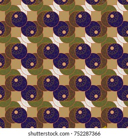 New color seamless pattern with many flower.