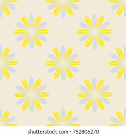 New color seamless pattern with many flower.