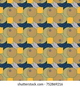New color seamless pattern with many flower.