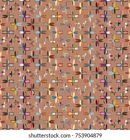 New color seamless pattern with many flower.