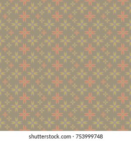 New color seamless pattern with many flower.