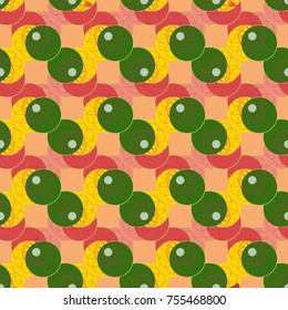 New color seamless pattern with many flower.