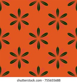 New color seamless pattern with many flower.