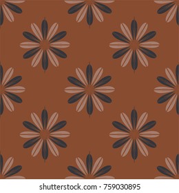 New color seamless pattern with many flower.