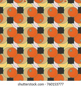 New color seamless pattern with many flower.
