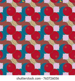 New color seamless pattern with many flower.