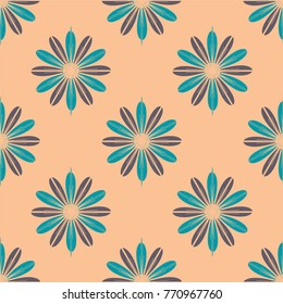 New color seamless pattern with many flower.