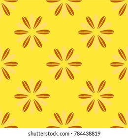 New color seamless pattern with many flower.