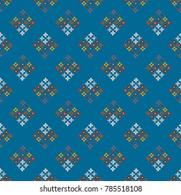 New color seamless pattern with many flower.